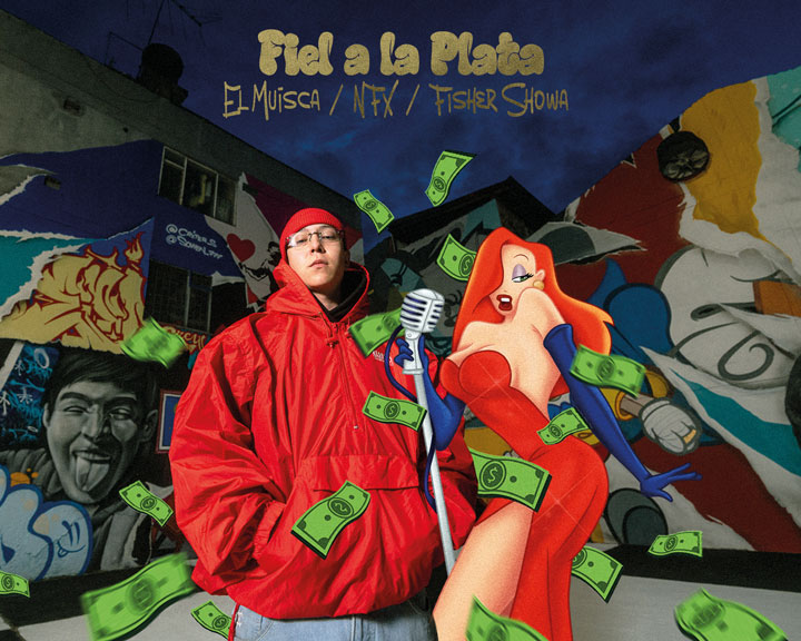 El Muisca ft NFX y Fisher Showa promocionando Fiel a la Plata, colaboración de rap colombiano y chileno